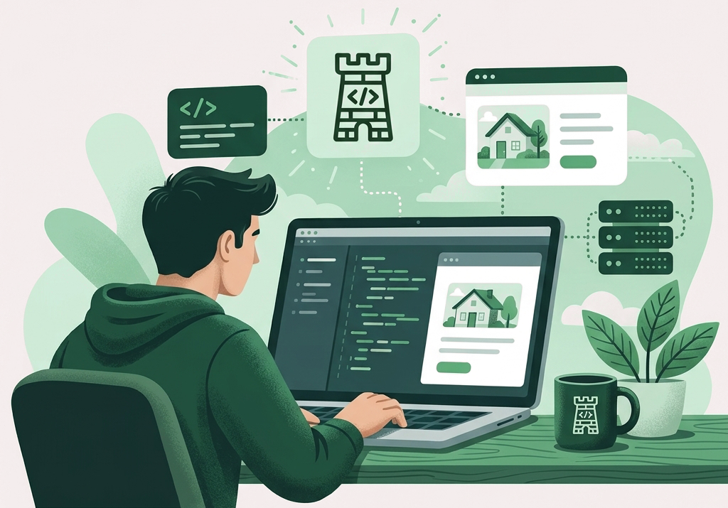 Ilustración de un sistema en construcción.
